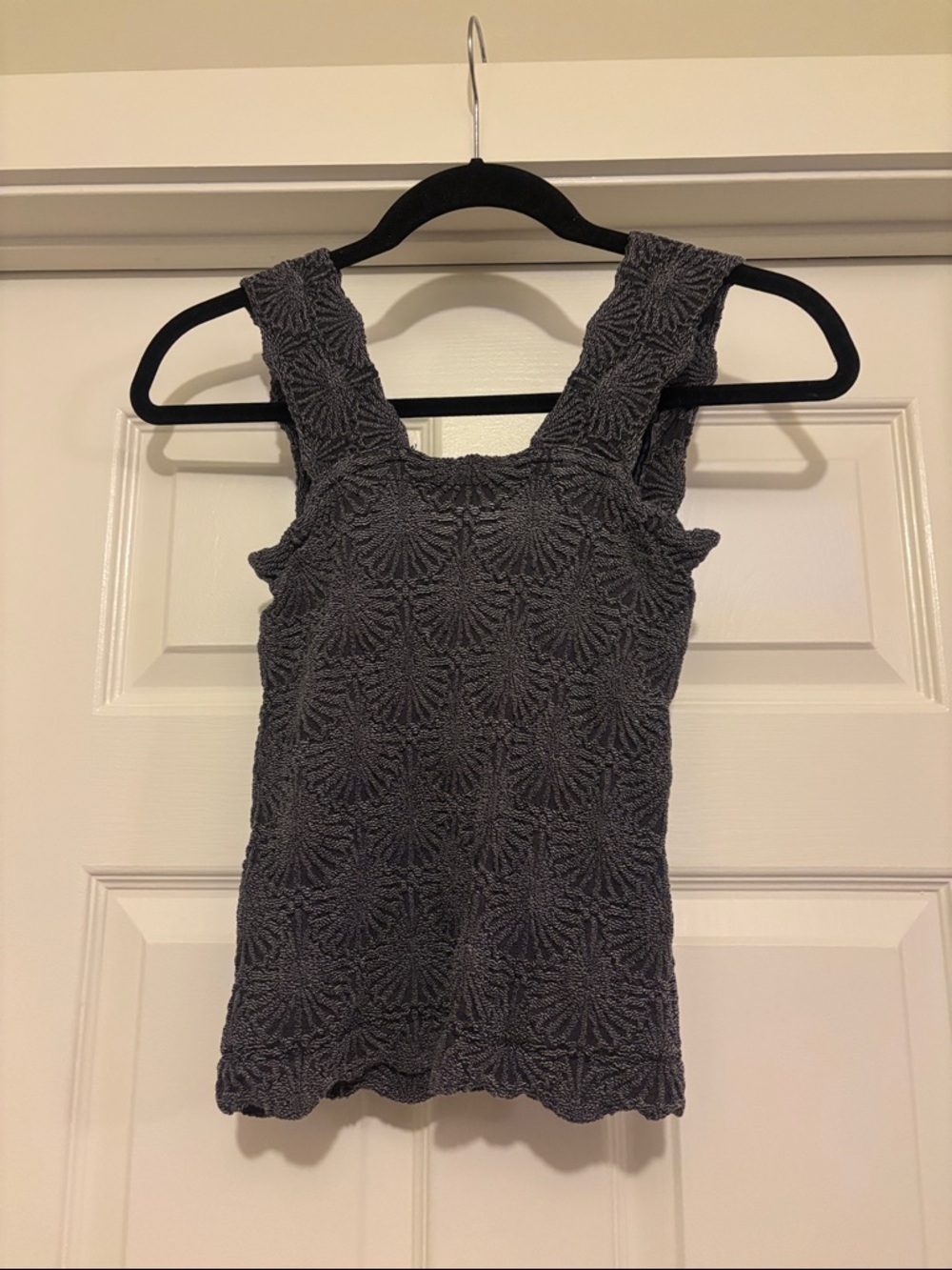 Intimately By Free People Textured Gray Sleeveless Knit Tank Top - Picture 4 of 4